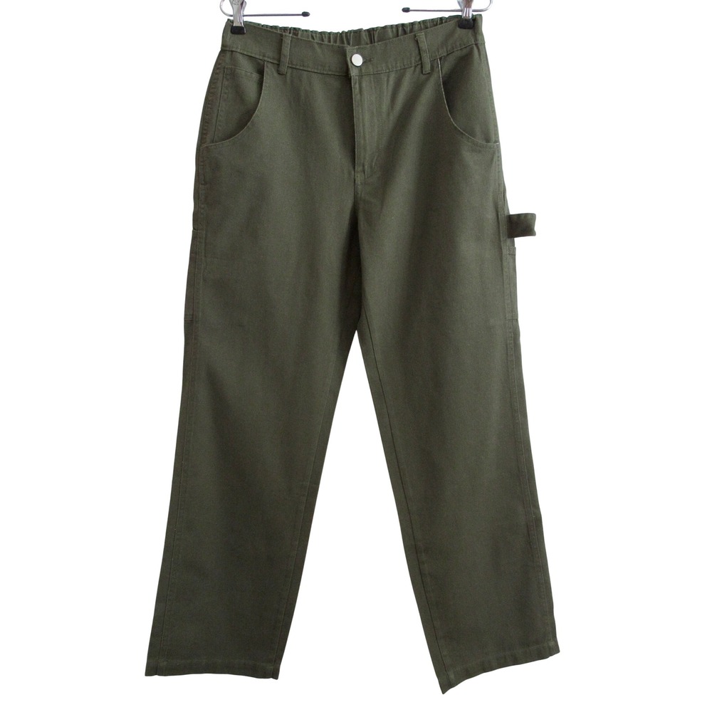 NVFelix Olive Green Carpenter‎ Pants Women Medium Wide Leg Utility Workwear NWT